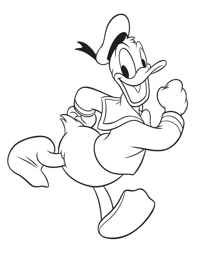 Donald Duck  in a hurry